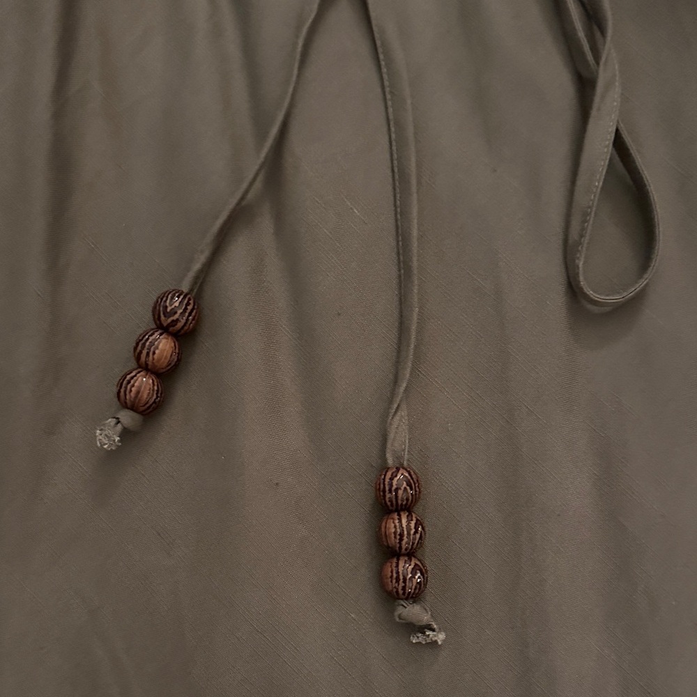 Zara Olive Brown Backless Halter Maxi Dress - Picture 3 of 5